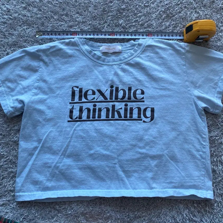 [BUNJANG] Sky Blue Crop T-shirt / 하늘색 크롭 티셔츠