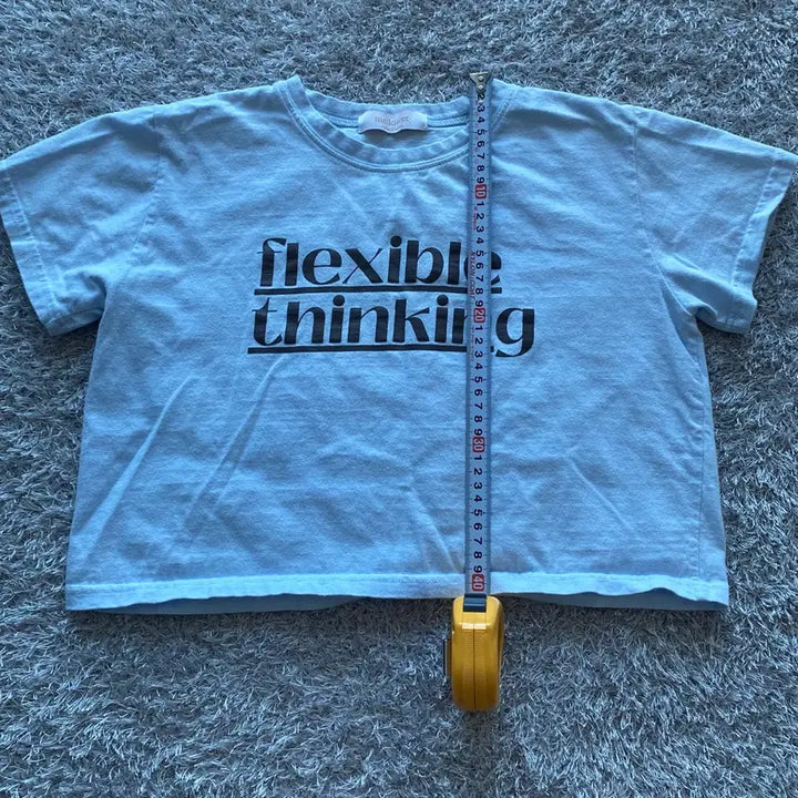 [BUNJANG] Sky Blue Crop T-shirt / 하늘색 크롭 티셔츠