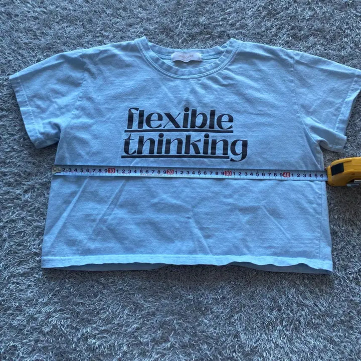 [BUNJANG] Sky Blue Crop T-shirt / 하늘색 크롭 티셔츠