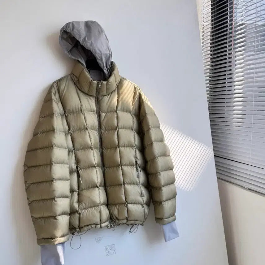 [BUNJANG] 999휴머니티 Modular Light Goose Puffer Jacket - Khaki - Size 2 / [2] 999휴머니티 모듈러 라이트 구스 푸퍼