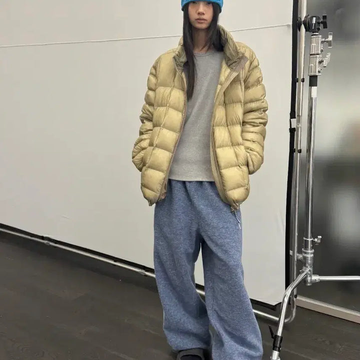 [BUNJANG] 999휴머니티 Modular Light Goose Puffer Jacket - Khaki - Size 2 / [2] 999휴머니티 모듈러 라이트 구스 푸퍼