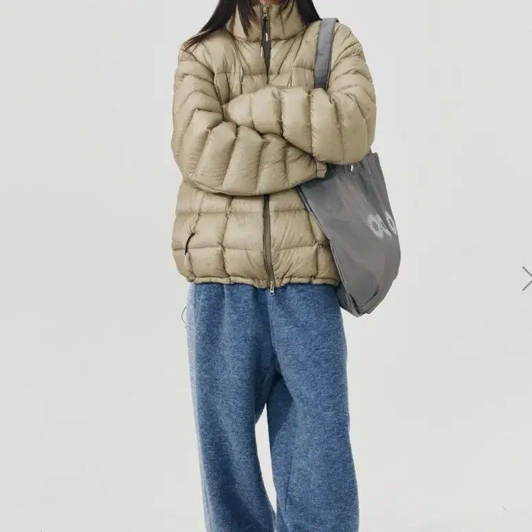[BUNJANG] 999휴머니티 Modular Light Goose Puffer Jacket - Khaki - Size 2 / [2] 999휴머니티 모듈러 라이트 구스 푸퍼