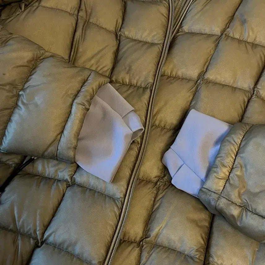 [BUNJANG] 999휴머니티 Modular Light Goose Puffer Jacket - Khaki - Size 2 / [2] 999휴머니티 모듈러 라이트 구스 푸퍼