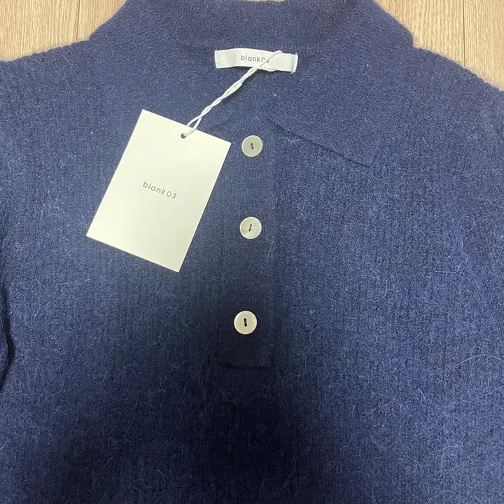 [BUNJANG] blank03 Alpaca Collar Knit Navy / [새상품] blank03 블랭크공삼 알파카 칼라 니트 네이비