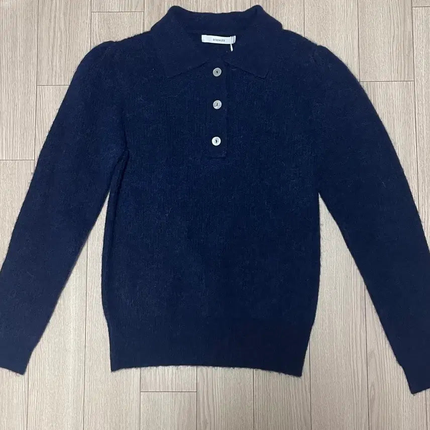 [BUNJANG] blank03 Alpaca Collar Knit Navy / [새상품] blank03 블랭크공삼 알파카 칼라 니트 네이비