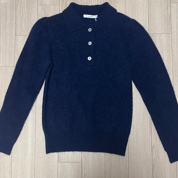 [BUNJANG] blank03 Alpaca Collar Knit Navy / [새상품] blank03 블랭크공삼 알파카 칼라 니트 네이비