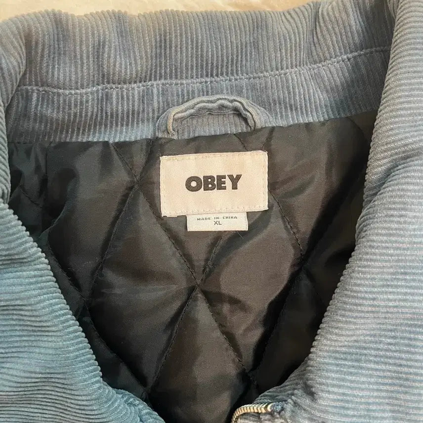 [BUNJANG] Obey Corduroy Blouson Jacket / 오베이 코듀로이 블루종 자켓