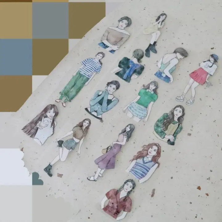 [BUNJANG] Diary Decoration Character Sticker Pack / 다꾸 인물 스티커팩 (다이어리 꾸미기)