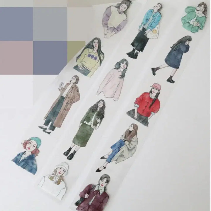 [BUNJANG] Diary Decoration Character Sticker Pack / 다꾸 인물 스티커팩 (다이어리 꾸미기)