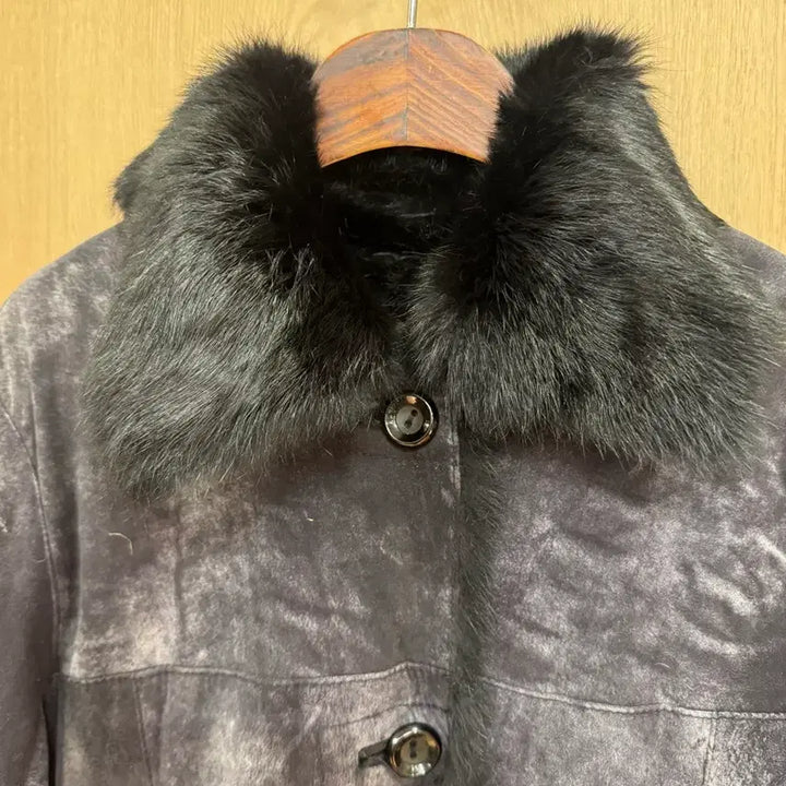 [BUNJANG] Vintage Rabbit Fur Trimmed Mustang Coat L Size / 빈티지퍼롱무스탕 퍼트리밍무스탕코트L