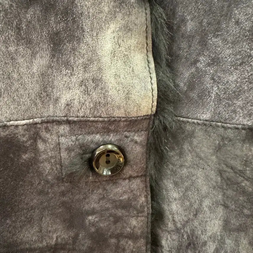 [BUNJANG] Vintage Rabbit Fur Trimmed Mustang Coat L Size / 빈티지퍼롱무스탕 퍼트리밍무스탕코트L