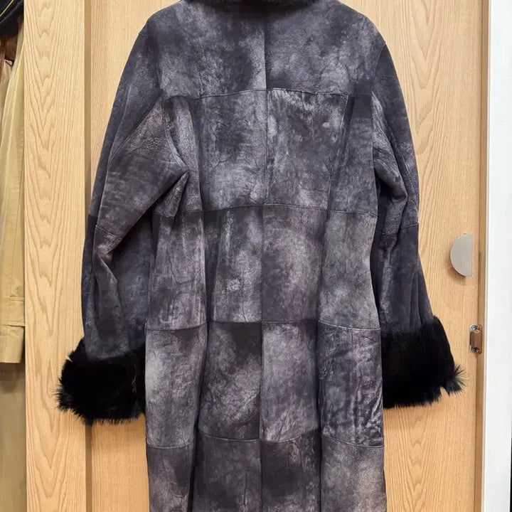 [BUNJANG] Vintage Rabbit Fur Trimmed Mustang Coat L Size / 빈티지퍼롱무스탕 퍼트리밍무스탕코트L
