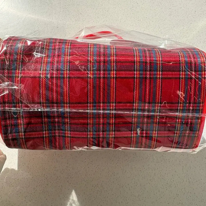 [BUNJANG] Hello Kitty Mini Checkered Boston Bag / [일본정품] 헬로키티 미니 체크 보스턴백 스트랩포함