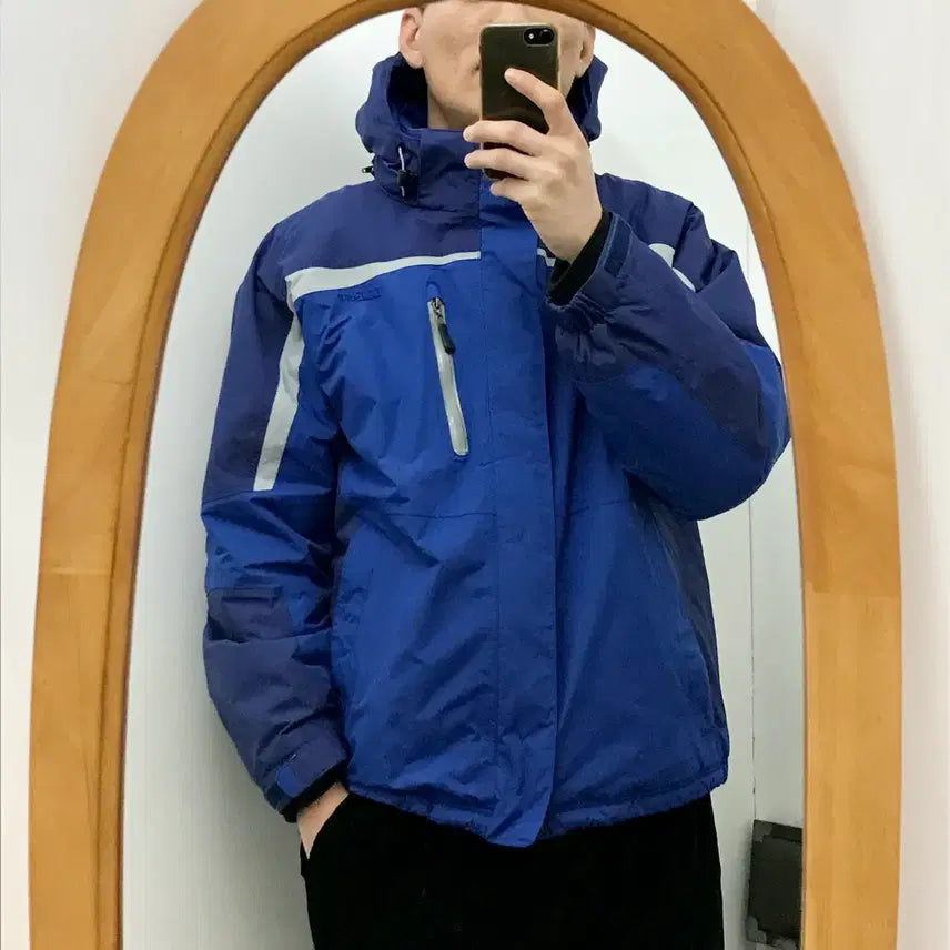 [BUNJANG] L.L.Bean Two-Way Zip-Up Blue Hooded Padded Jumper (Men&