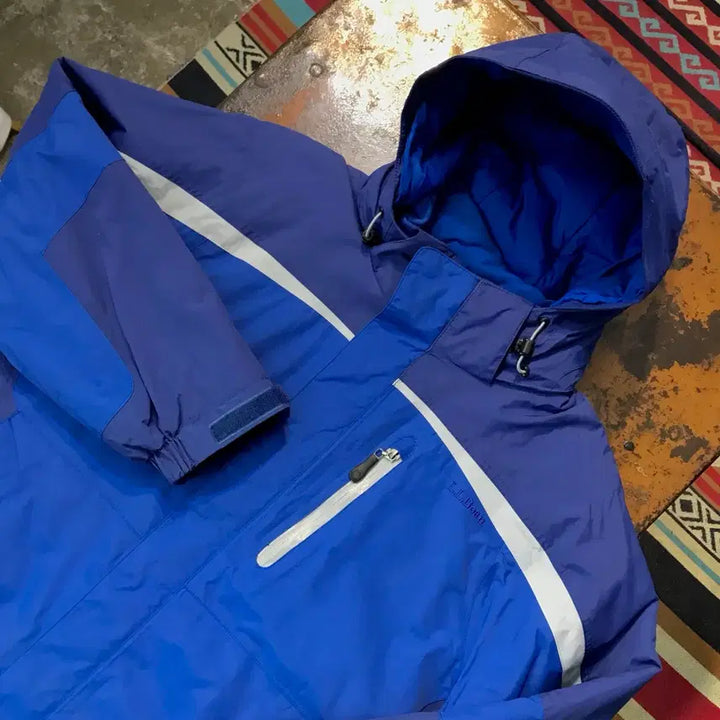 [BUNJANG] L.L.Bean Two-Way Zip-Up Blue Hooded Padded Jumper (Men&