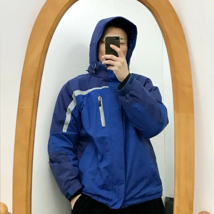 [BUNJANG] L.L.Bean Two-Way Zip-Up Blue Hooded Padded Jumper (Men&