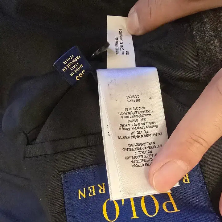 [BUNJANG] Polo Ralph Lauren Italian Striped Double-Breasted Jacket / [이태리제] 폴로 랄프로렌 스트라이프 더블 브레스티드 자켓 (38S)