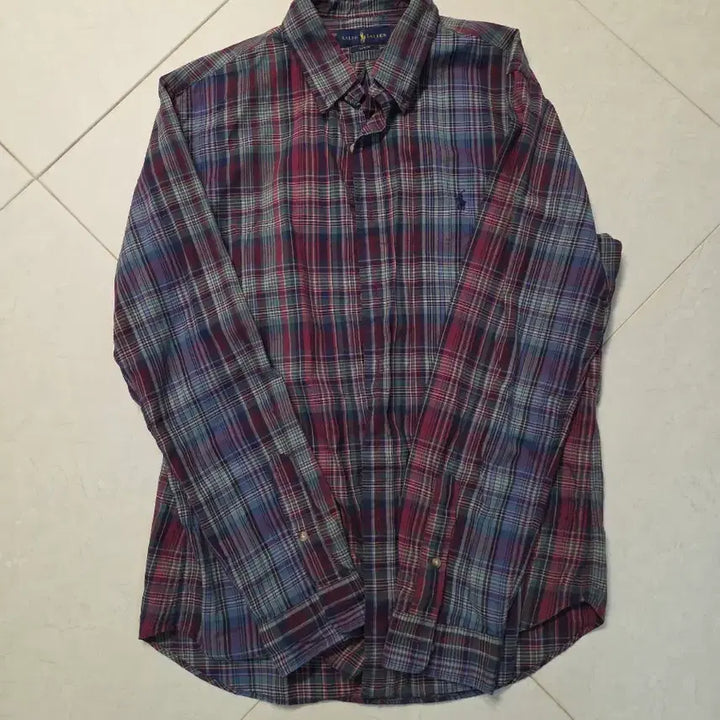 [BUNJANG] Polo Slim Fit Check Shirt L / 폴로 슬림핏 체크 셔츠 L