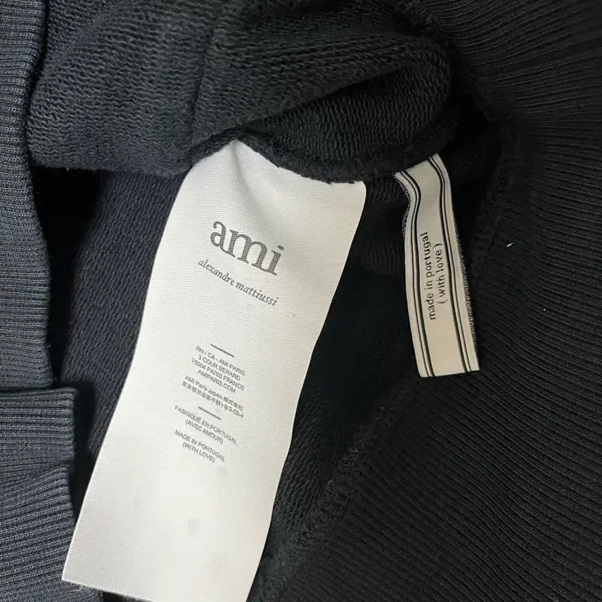[BUNJANG] AMI Black Hoodie L / AMI 아미 블랙 후드 L