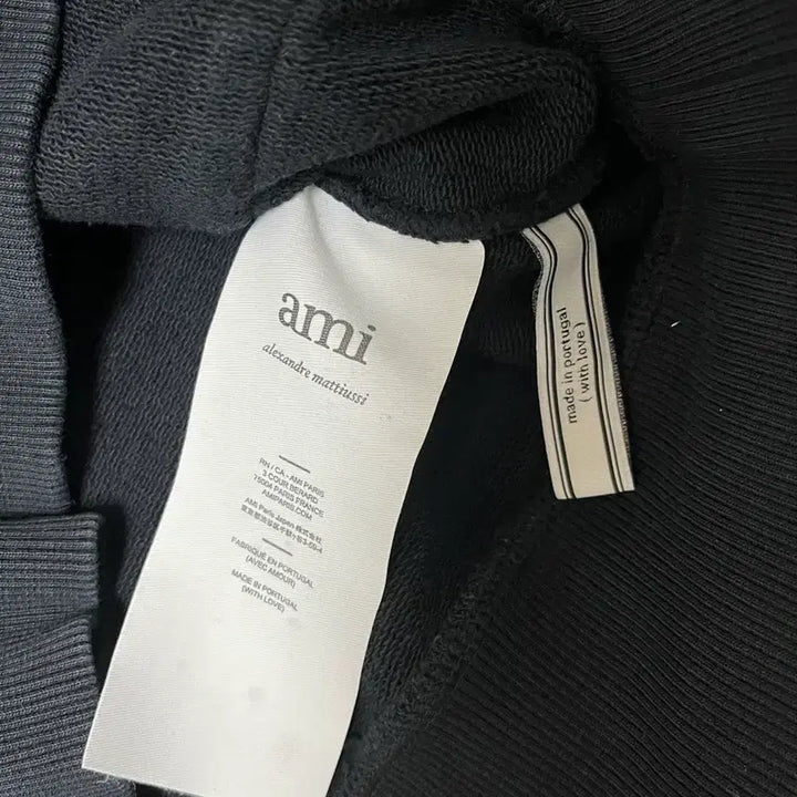 [BUNJANG] AMI Black Hoodie L / AMI 아미 블랙 후드 L