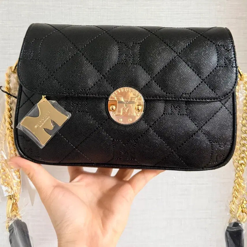 [BUNJANG] Metrocity Quilted Sorte Shoulder Bag Black / 메트로시티 퀼팅 소르테 숄더백 블랙