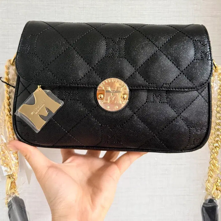 [BUNJANG] Metrocity Quilted Sorte Shoulder Bag Black / 메트로시티 퀼팅 소르테 숄더백 블랙