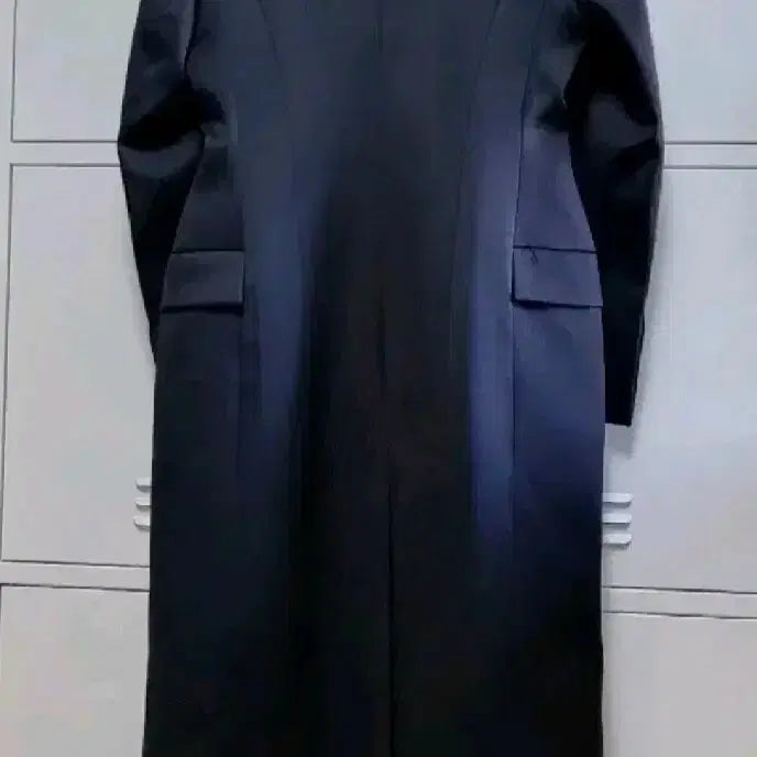 [BUNJANG] EITHER Single Breasted Long Jacket Coat - Black, M / EITHER 이더 싱글 브레스티드 롱 자켓 코트 - 블랙, M