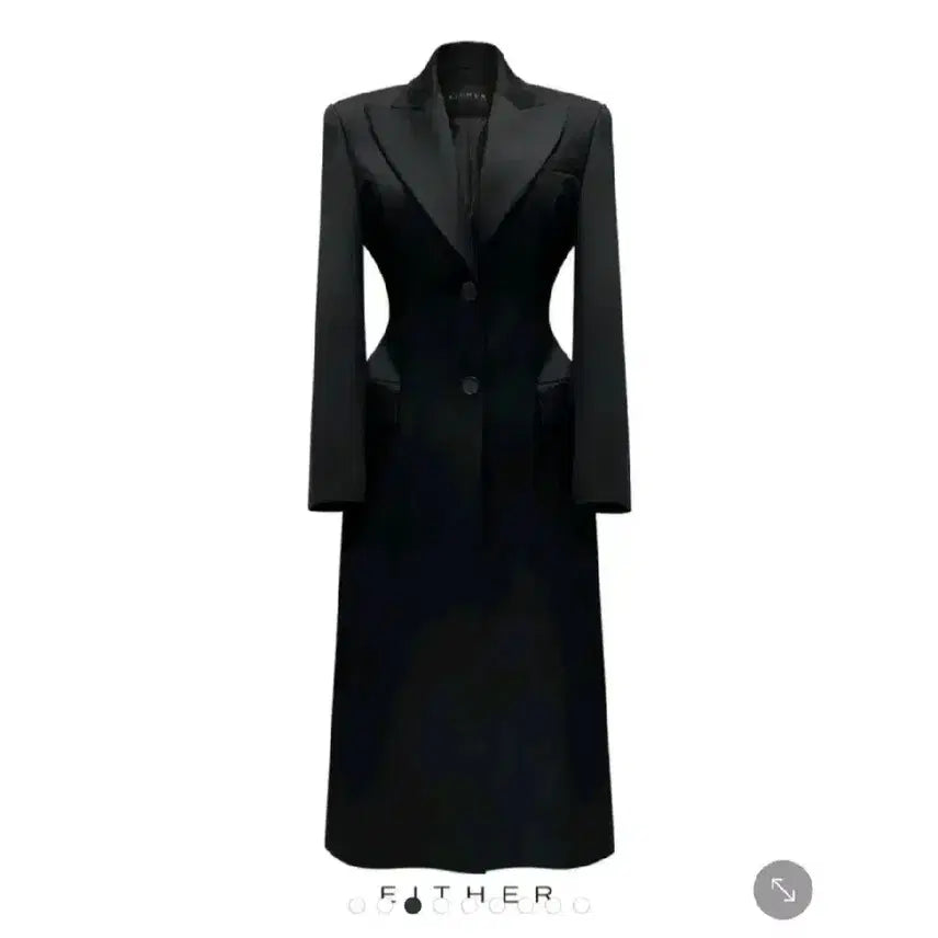 [BUNJANG] EITHER Single Breasted Long Jacket Coat - Black, M / EITHER 이더 싱글 브레스티드 롱 자켓 코트 - 블랙, M