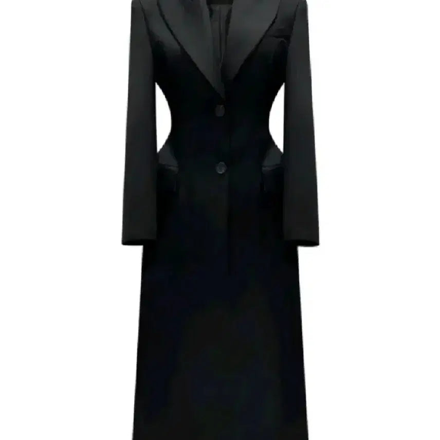 [BUNJANG] EITHER Single Breasted Long Jacket Coat - Black, M / EITHER 이더 싱글 브레스티드 롱 자켓 코트 - 블랙, M