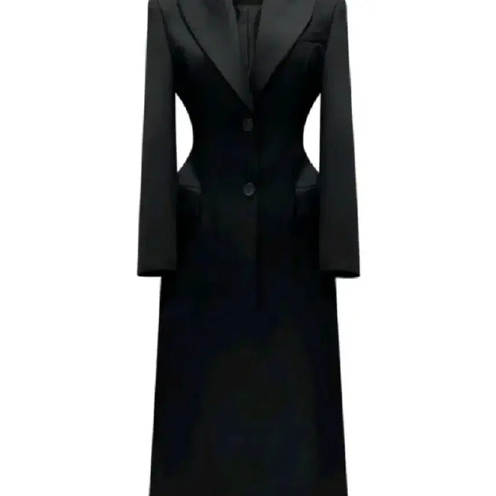 [BUNJANG] EITHER Single Breasted Long Jacket Coat - Black, M / EITHER 이더 싱글 브레스티드 롱 자켓 코트 - 블랙, M