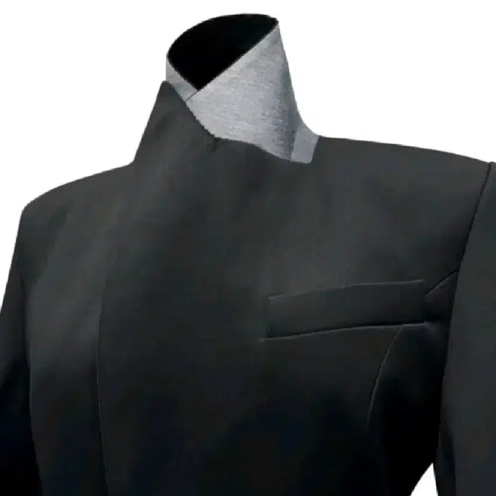 [BUNJANG] EITHER Single Breasted Long Jacket Coat - Black, M / EITHER 이더 싱글 브레스티드 롱 자켓 코트 - 블랙, M