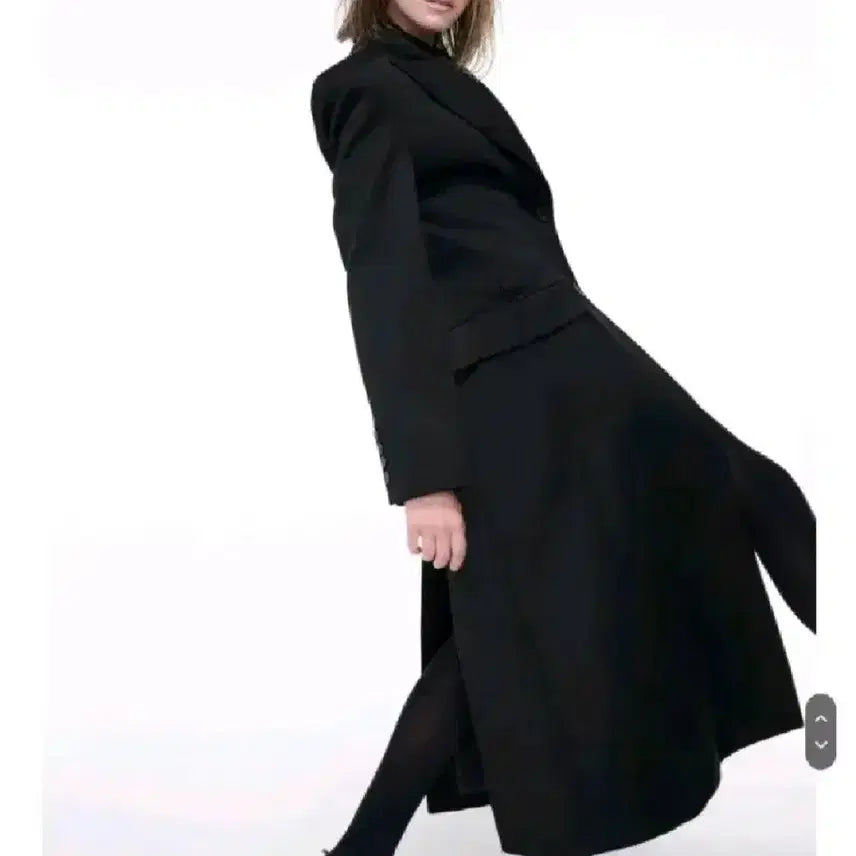 [BUNJANG] EITHER Single Breasted Long Jacket Coat - Black, M / EITHER 이더 싱글 브레스티드 롱 자켓 코트 - 블랙, M