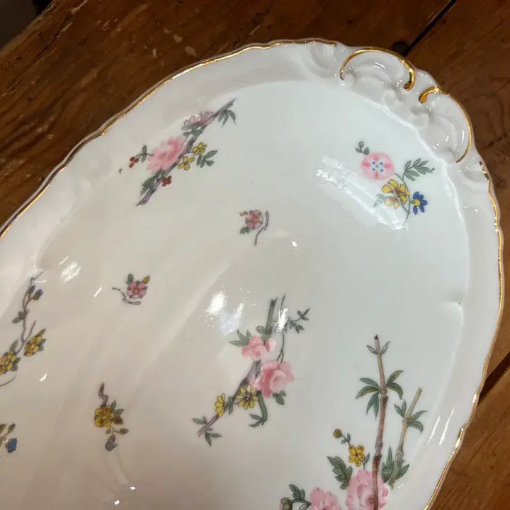 [BUNJANG] French Limoges Oval Deep Bowl / 프랑스 빈티지 리모지 오벌 깊은볼