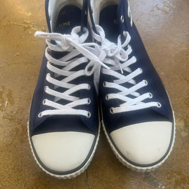 [BUNJANG] Celine Navy High-Top Sneakers / 셀린느 네이비 하이탑 스니커즈