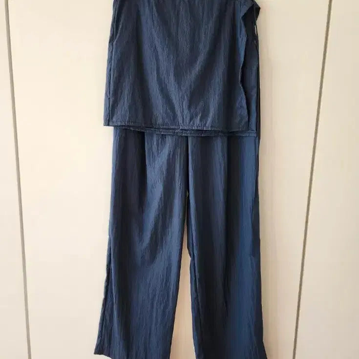 [BUNJANG] Navy Wrap Ribbon Slacks / 새상품)네이비 랩 리본 슬랙스