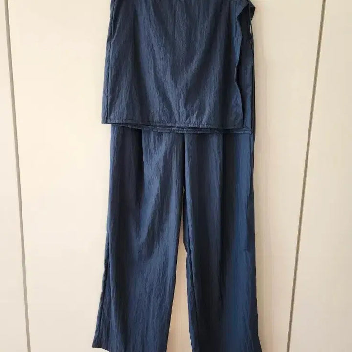 [BUNJANG] Navy Wrap Ribbon Slacks / 새상품)네이비 랩 리본 슬랙스