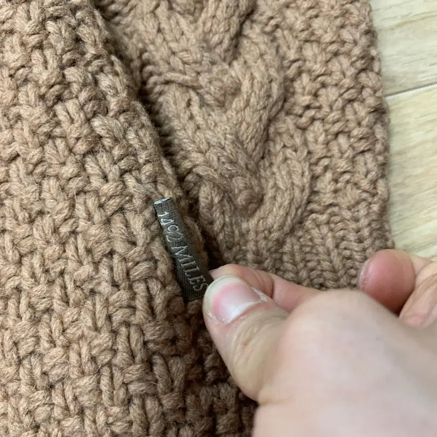 [BUNJANG] 1492miles Cable Knit Hooded Cardigan / 95)1492miles 꽈배기 니트 후드집업