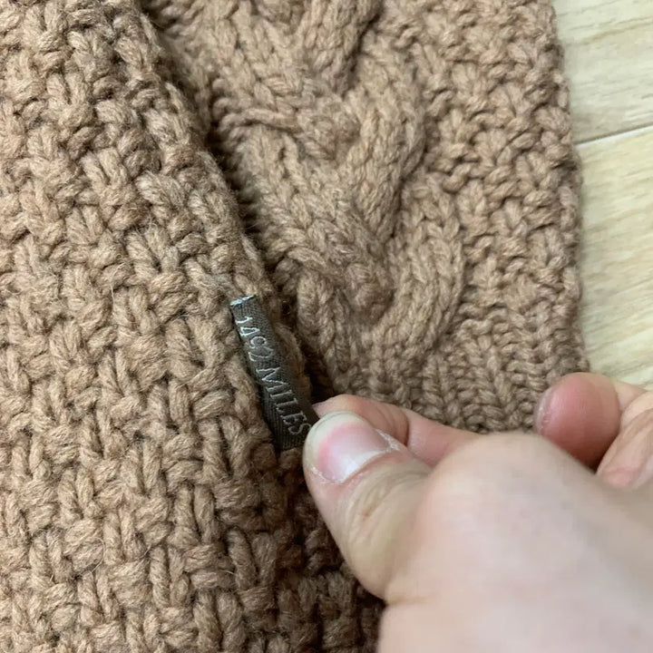 [BUNJANG] 1492miles Cable Knit Hooded Cardigan / 95)1492miles 꽈배기 니트 후드집업