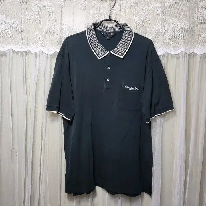 [BUNJANG] Christian Dior Black Polo Shirt / 크리스찬 디올 블랙 반팔 폴로티셔츠