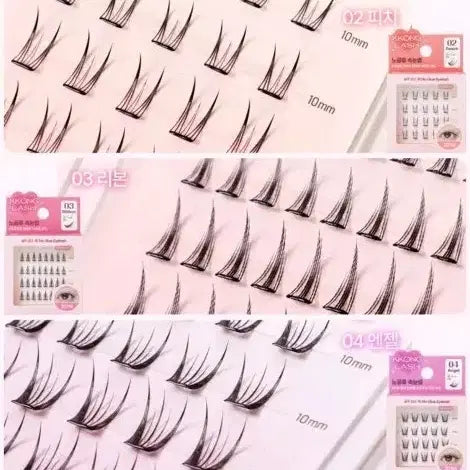[BUNJANG] KONG LASH No-Glue Eyelashes Set / (일괄) 꽁래쉬 노글루 속눈썹 1호~6호