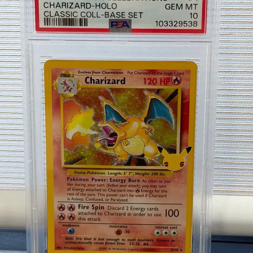 [BUNJANG] Pokemon Charizard 25th Anniversary PSA 10 Trading Card / 포켓몬 2021 리자몽 북미 25주년 psa10