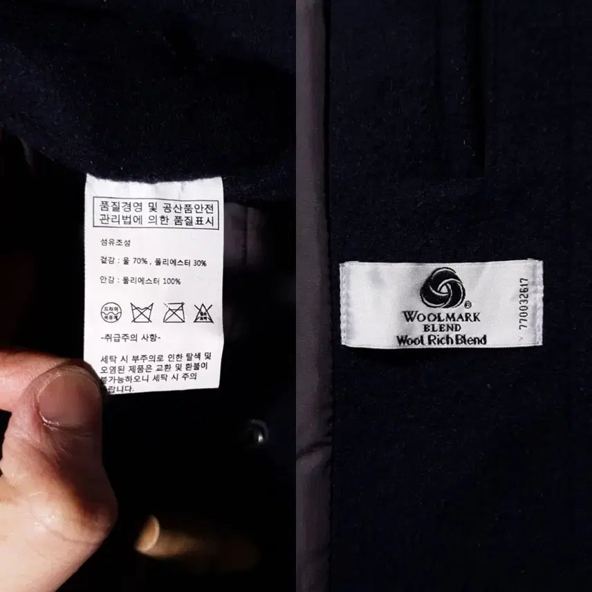 [BUNJANG] LOFI Oversized Duffel Coat Jacket Navy L / LOFI 로파이 오버핏 스테디 더플 후드 떡볶이 코트 자켓 네이비 L