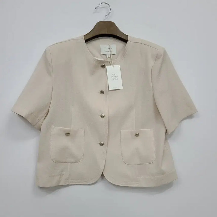 [BUNJANG] Guten Rene Tweed Short Sleeve Jacket - Ivory, Size 55 (New) / 구텐 르네 트위드 반팔 자켓/새상품/55/앨리스/349