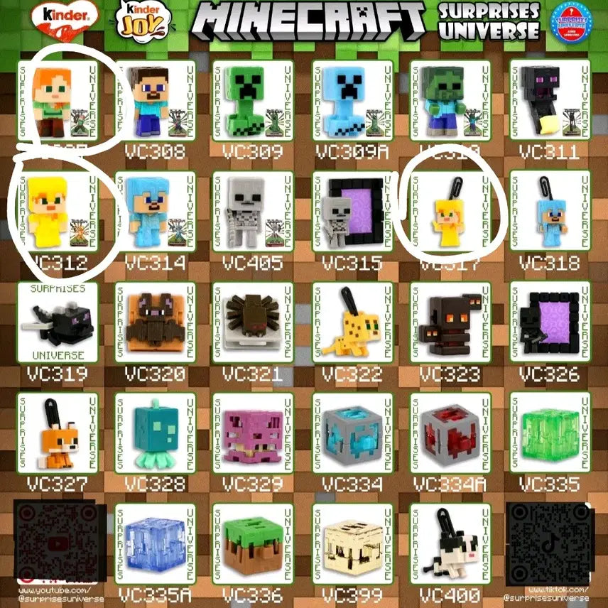 [BUNJANG] Minecraft Kinder Joy Alex Set / 마인크래프트 킨더조이 알렉스 세트