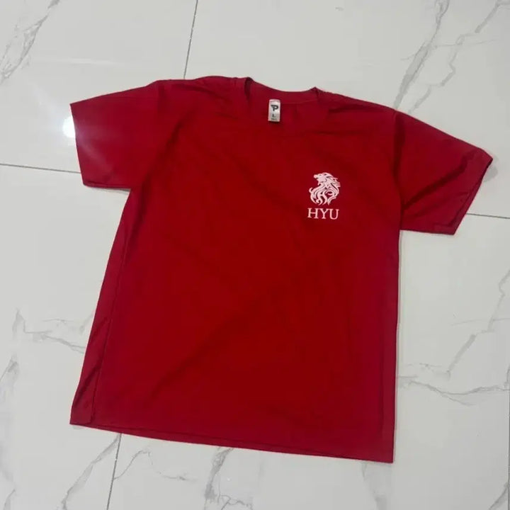 [BUNJANG] HYU L Size T-Shirt / HYU 티셔츠 L 빨간색, 회색