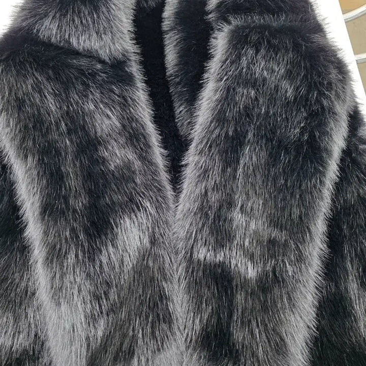 [BUNJANG] Unbranded Faux Fox Fur Short Coat / [새상품] 남자 여우털 모피 코트 고급 페이크 폭스퍼 숏코트