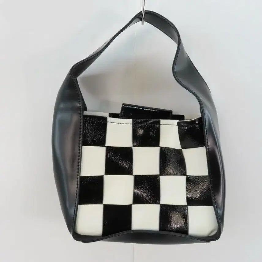 [BUNJANG] Ray Beams One Handle Checkerboard Leather Bag / 레이빔즈 Beams 원핸들 체커보드 레더 백