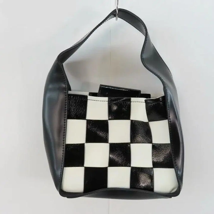 [BUNJANG] Ray Beams One Handle Checkerboard Leather Bag / 레이빔즈 Beams 원핸들 체커보드 레더 백