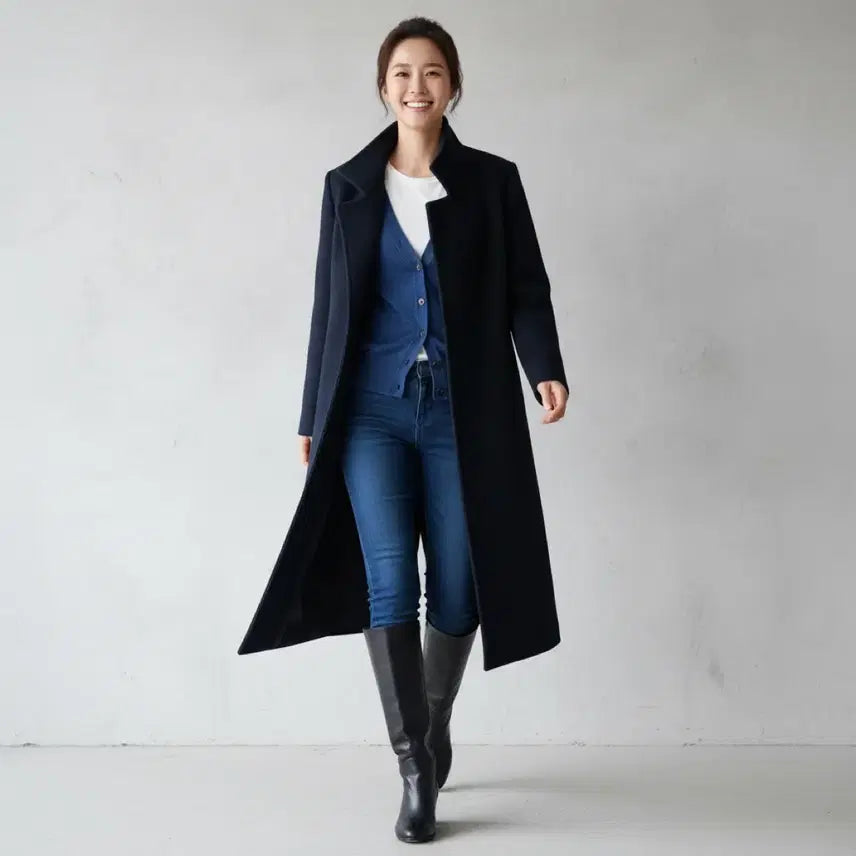 [BUNJANG] 8 Seconds High-Neck Wool Blend Coat / [새상품]*드뎌꺼낸*봄02*에잇세컨즈 하이넥 울혼방코트