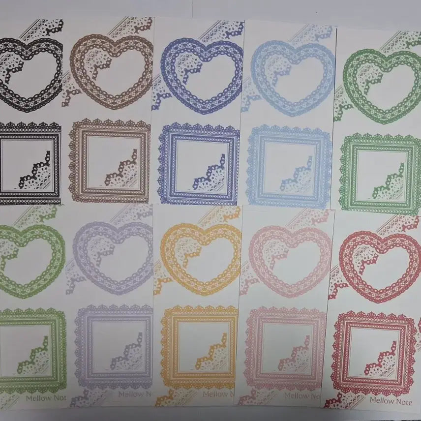 [BUNJANG] Mellow Note Chain Lace Frame Memo Pad / [멜로우노트] 사슬레이스 프레임 떡메모지